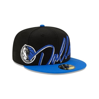 Sapca New Era Dallas Mavericks NBA Cursive 59FIFTY Fitted - Negrii